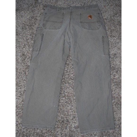 Carhartt Men's Relaxed Fit Work Pants – 38x30 – Brown Canvas – Stained - Picture 6 of 8